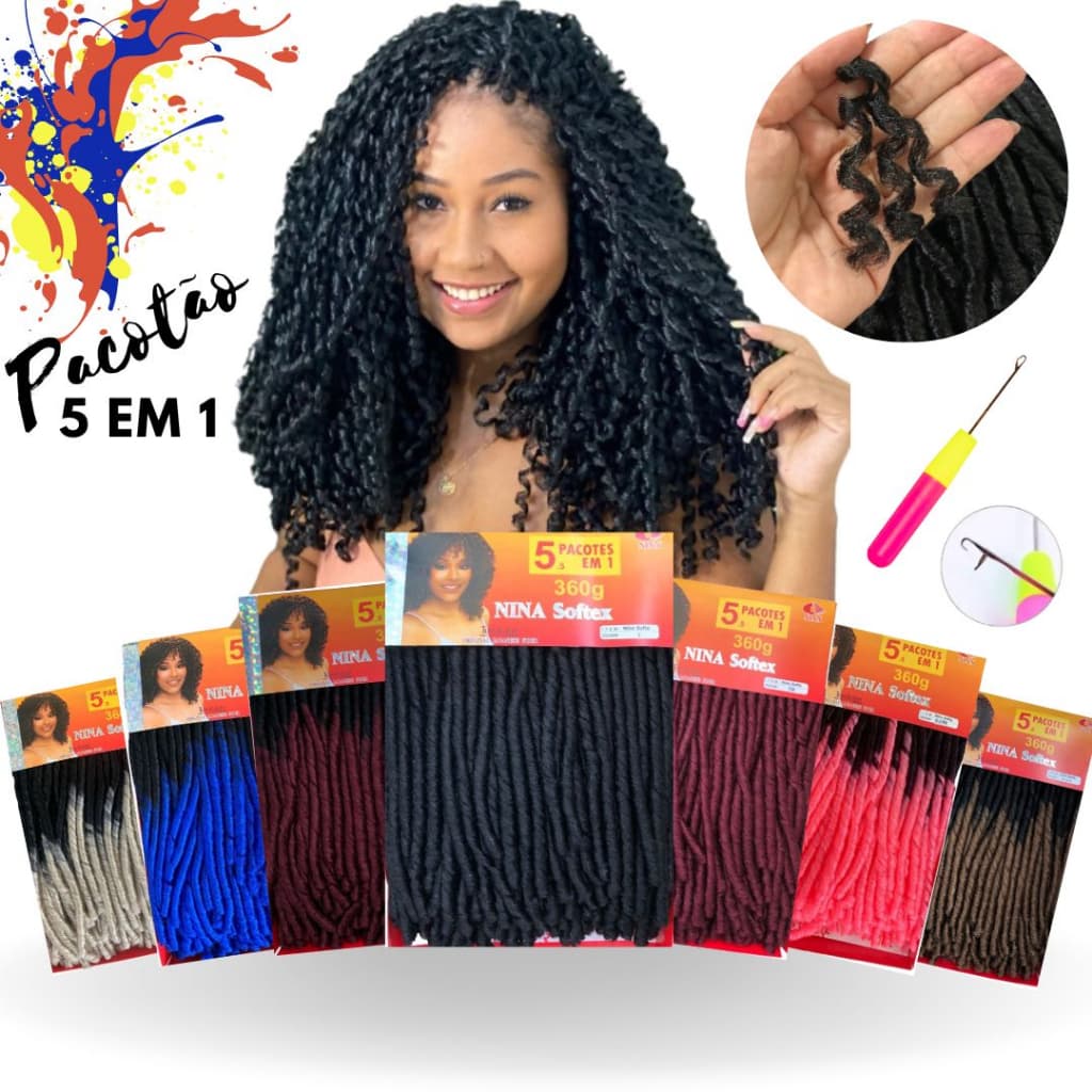 Cabelo Sintético Nina Super Softex 5X 360g