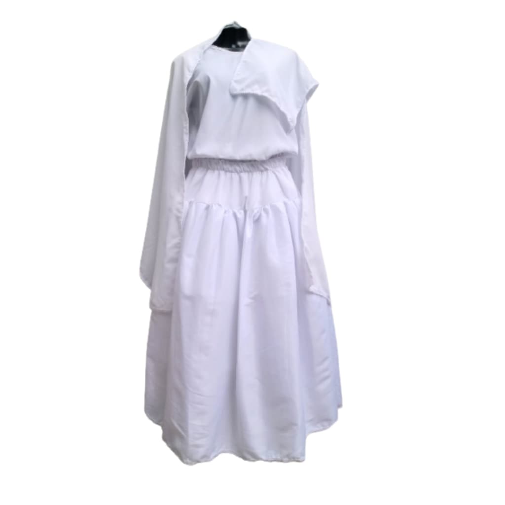 Roupa Umbanda Ração Completa  Branca Feminina Completa 5 Peças