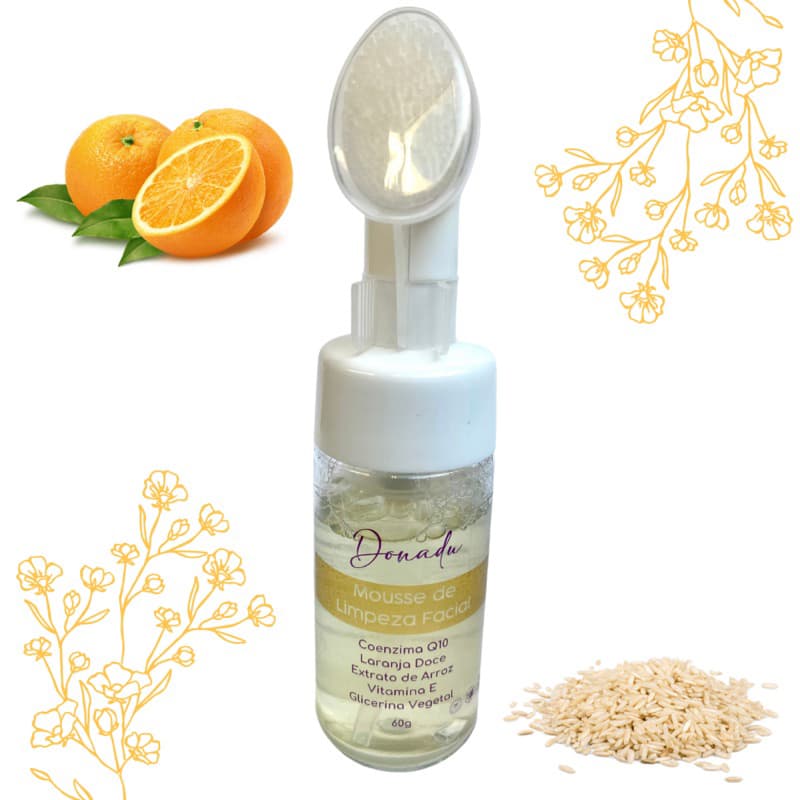 Mousse de Limpeza Facial - Coenzima Q10 / Extrato de Arroz / Laranja Doce / Vitamina E