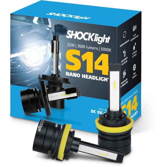 Lampada Super Led Shocklight 32w S14 Nano H8/h11/h16-2 6000k