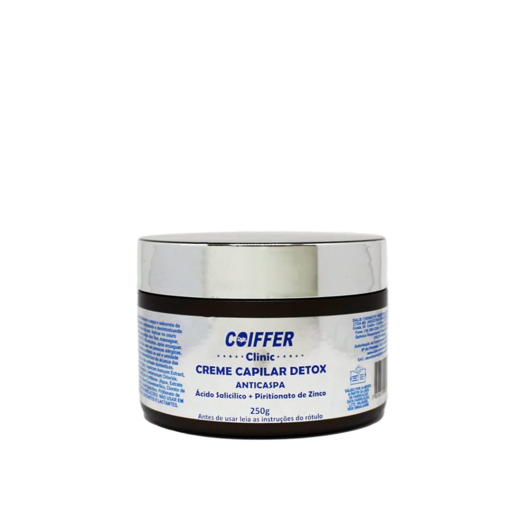 Coiffer Máscara Creme Capilar Detox Anticaspa 250g| Alívio da Coceira e Irritação