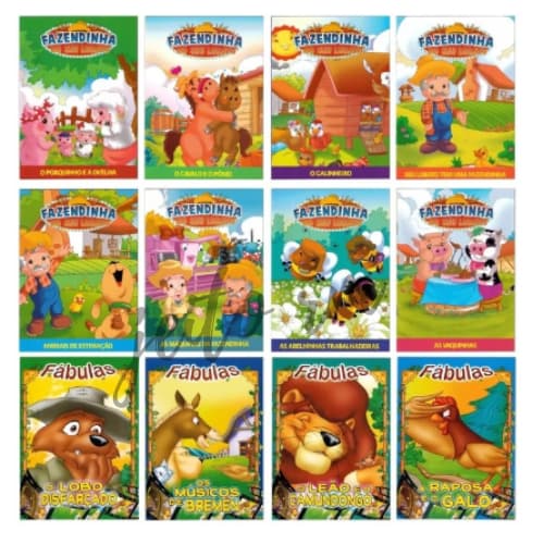 Kit 8 Livros  Fábulas  Infantis a Pronta Entrega