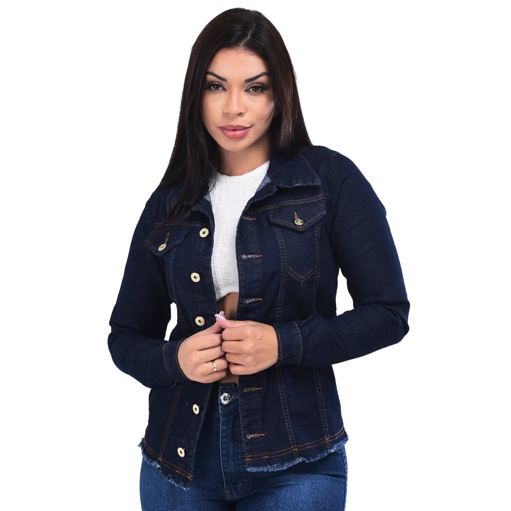 Jaqueta Jeans Feminina com Lycra