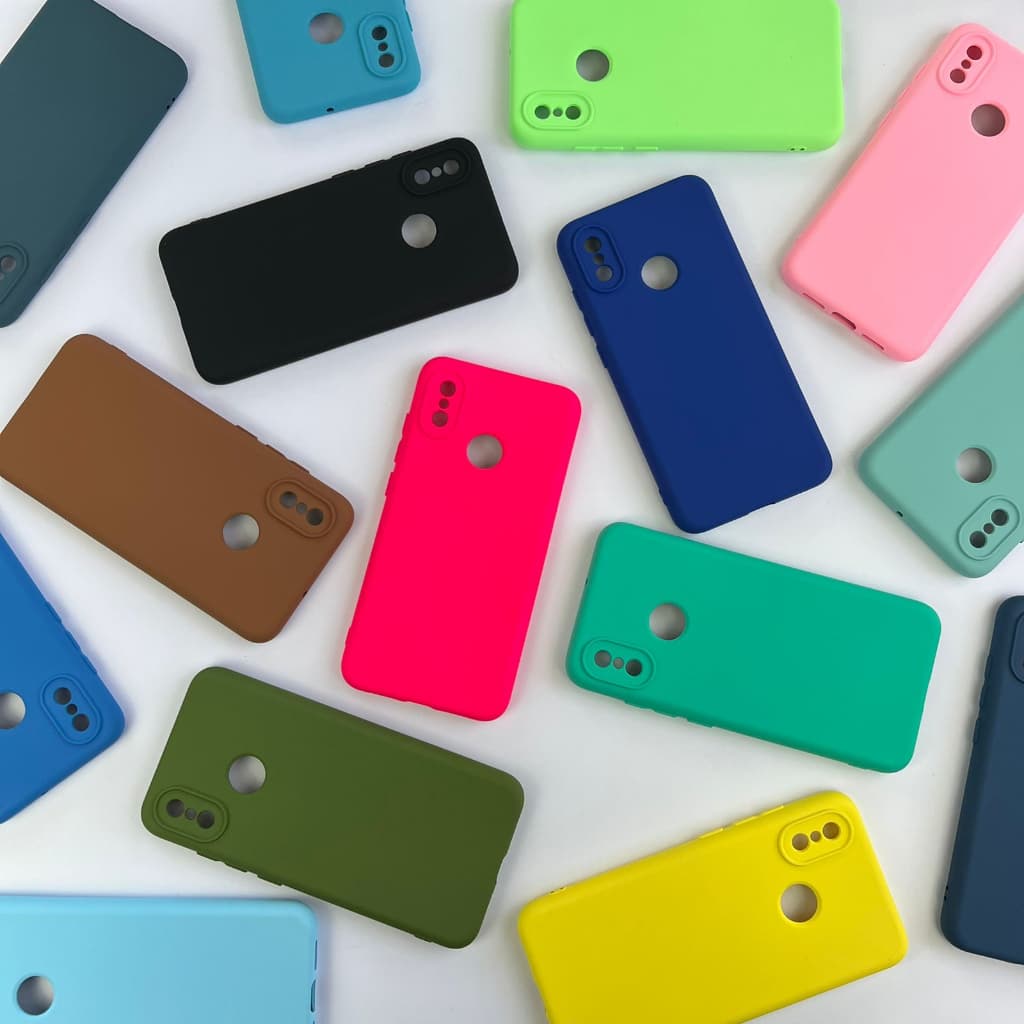 Capinha Case Silicone Aveludada Colorida Forrada Para Xiaomi Mi 8/(CF26)