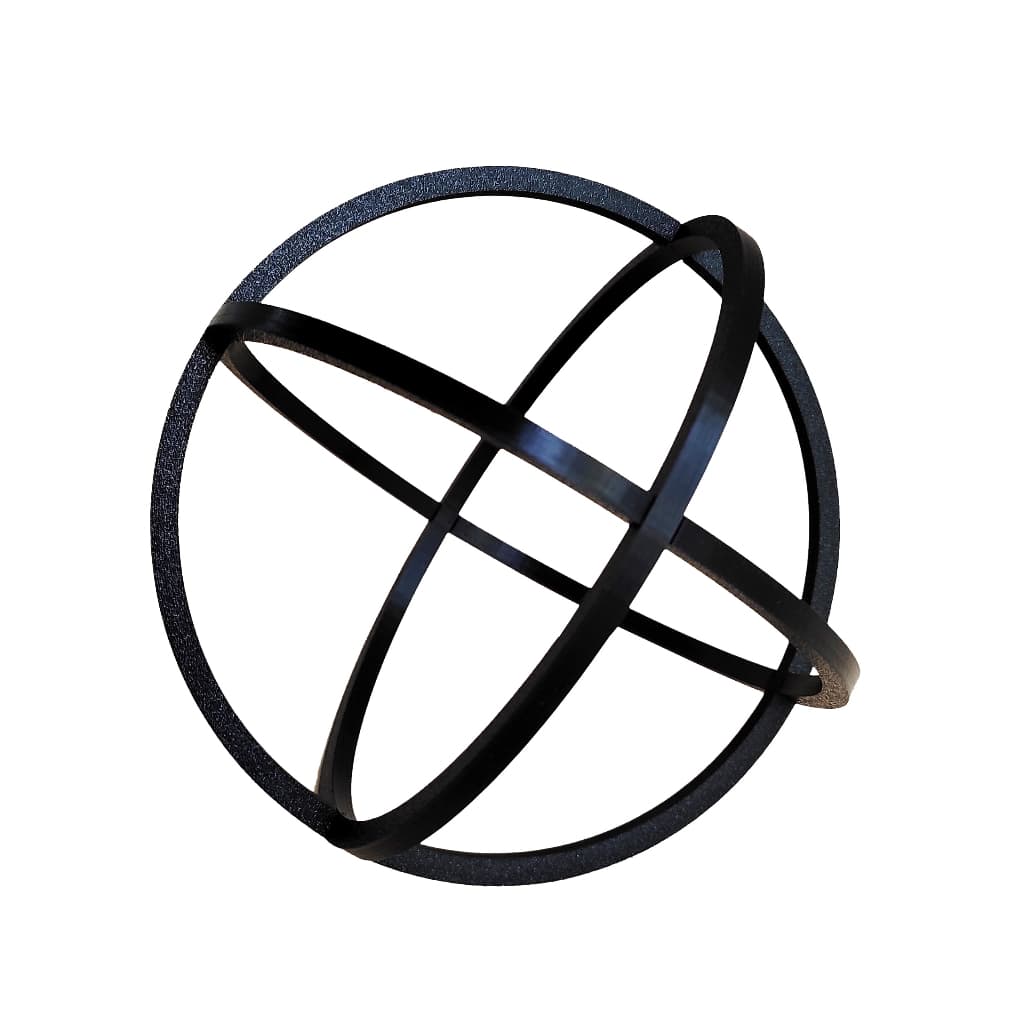 Estatueta Cosmos - Esfera, Três Círculos - 14 Cm Diâmetro