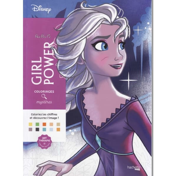 Livro Colorir Disney Pintura Numera Elsa Frozen Girl Power