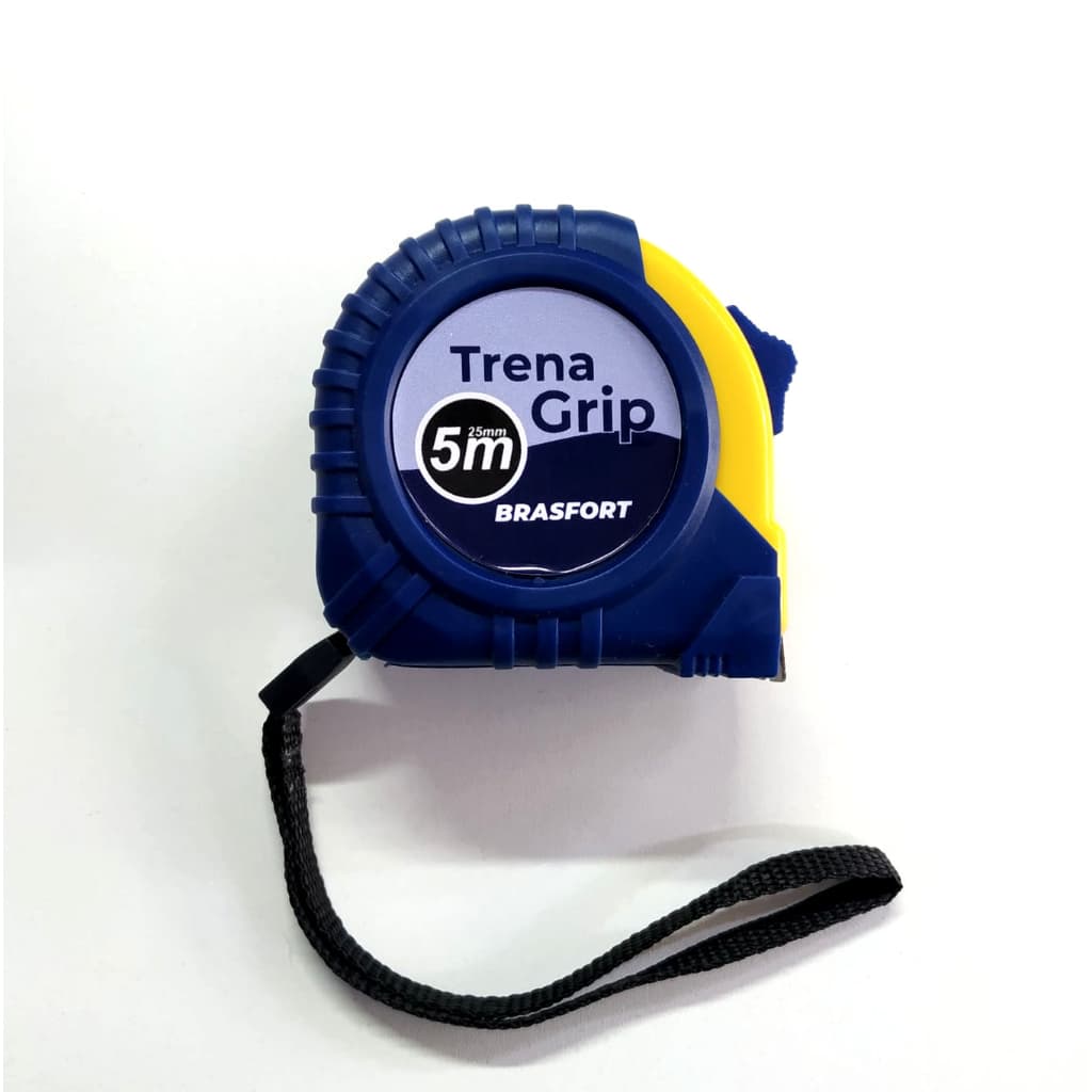 12 Unidades Trena Emborrachada Brasfort Grip 5 M X 25 Mm Profissional