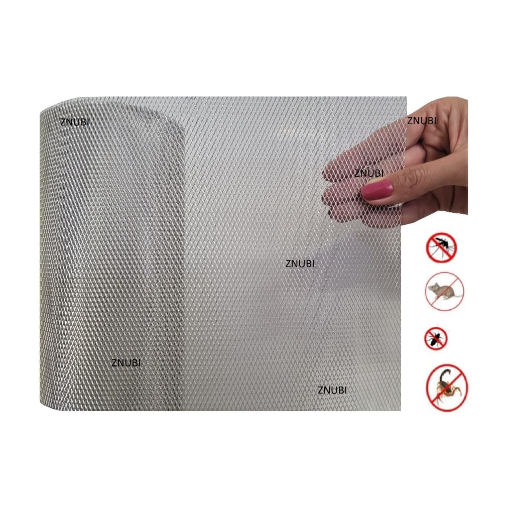 Tela Anti Insetos De Alumínio Expandido 22Cm x 100Cm Para Ralos