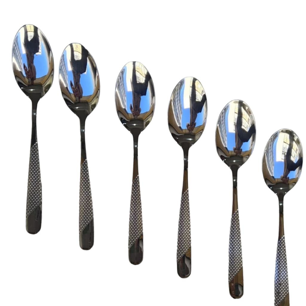 Kit 6 Colheres de Sopa em Inox Para Casa, Bar, Restaurante, Pizzaria, Buffet e Muito Mais P.QIU