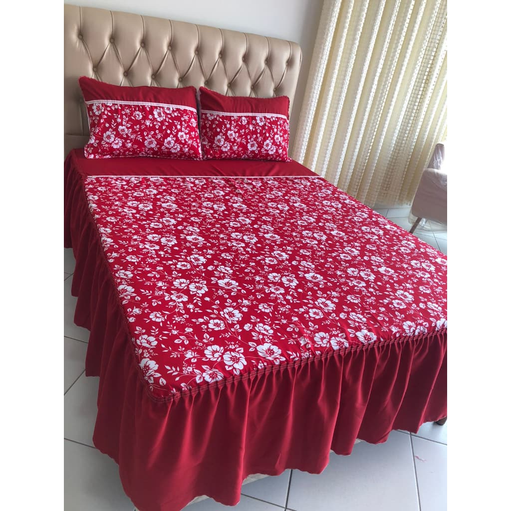 Kit 5 Colcha Estampada Casal Floral Com 2 Fronhas Diversas Oxford Atacado Revenda Promoção