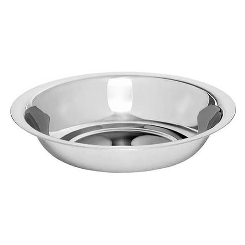 Bacia Hospitalar Marcatto Fortinox 32cm 3100ml Cuba Assepcia Aço Inox Espesso Cirúrgica Redonda Curativo Carro Mesa Hospital 3,1L