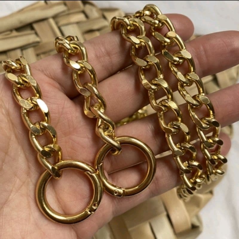 Corrente Lixada para Alça de bolsa com Argola Articulada mosquetão