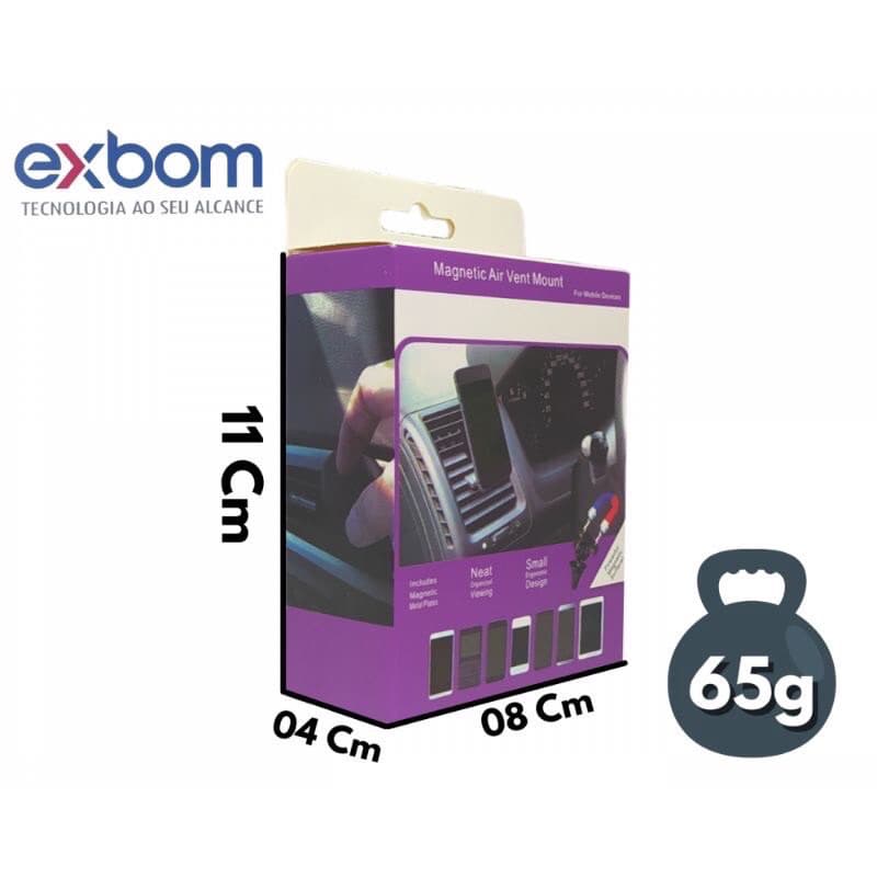 Suporte magnético veicular eXbom para celular kit10
