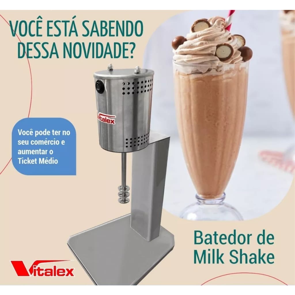 Batedor De Milk Shake + Copo Vitalex 500w