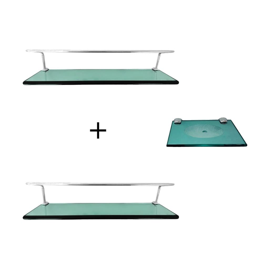 Combo 2 Porta Shampoo (10x30) + saboneteira verde