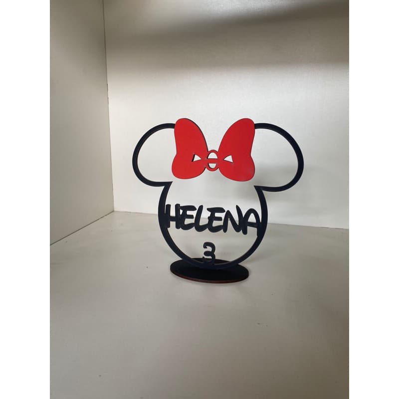 15 Centros de mesa Minnie personalizado nome e idade aniversário