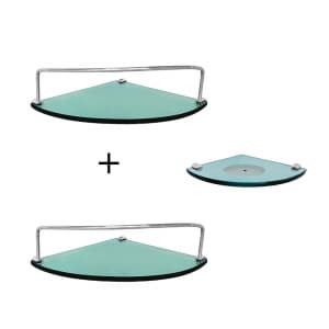 Combo 2 Porta Shampoo (21x21) + saboneteira verde