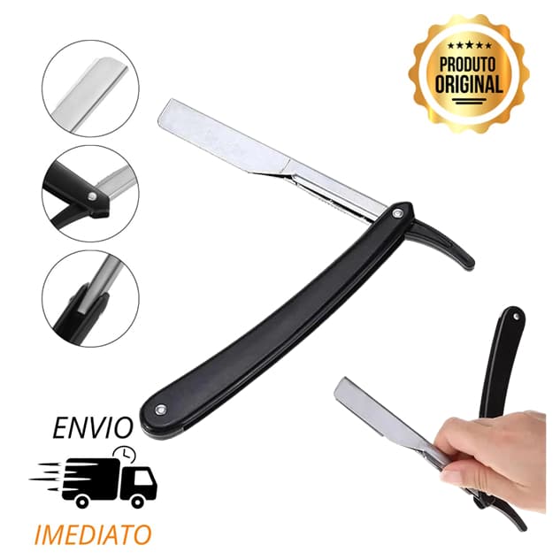 Navalhete Navalha Barbeiro Profissional Henna Cabelo Inox Lâmina