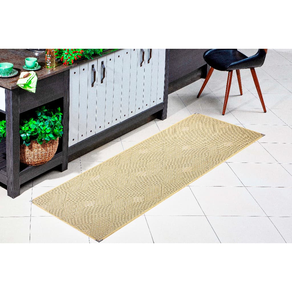 Passadeira Tapete Sisal 2,20m X 0,66m Sem Pelo 100% Antiderrapante Quarto Sala Corredor Banheiro Cozinha