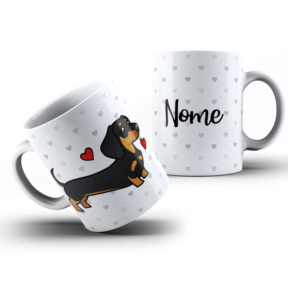 Caneca Dachshund Salsicha Salsichinha Teckel Pet Cachorro Dog Cão Estimação