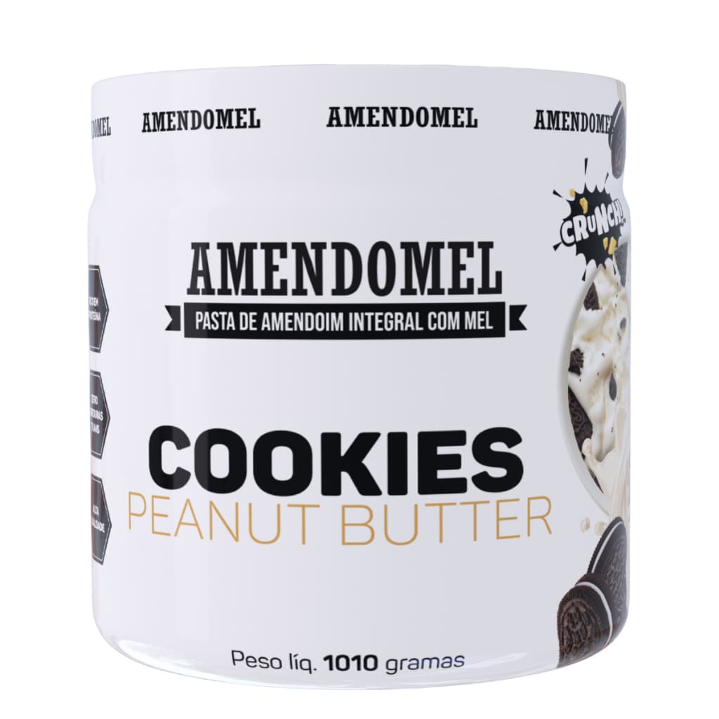 Pasta Amendomel 1010g Chocolate Branco com Cookies