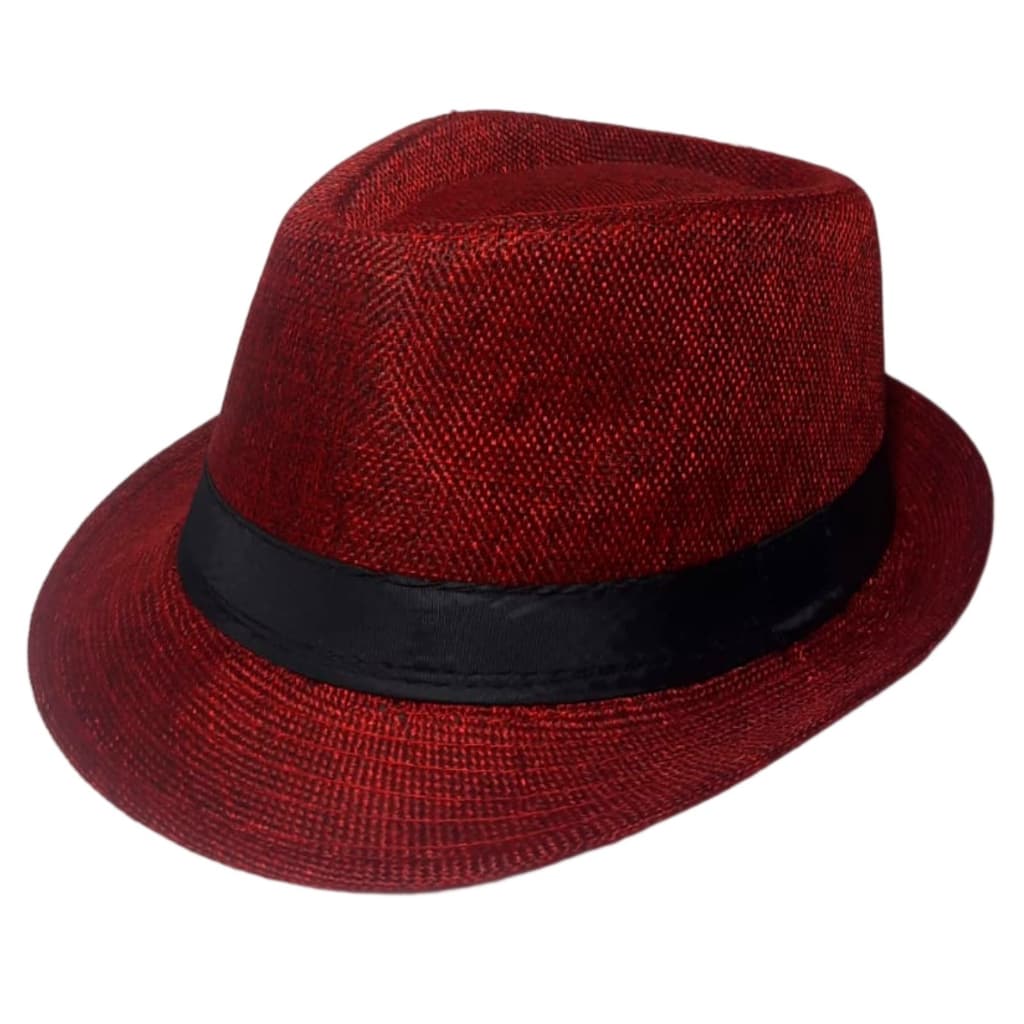 Chapéu Vermelho Malandro Maria Navalha Zé Pilintra Vermelho Preto Fita Preta Umbanda Candomblé