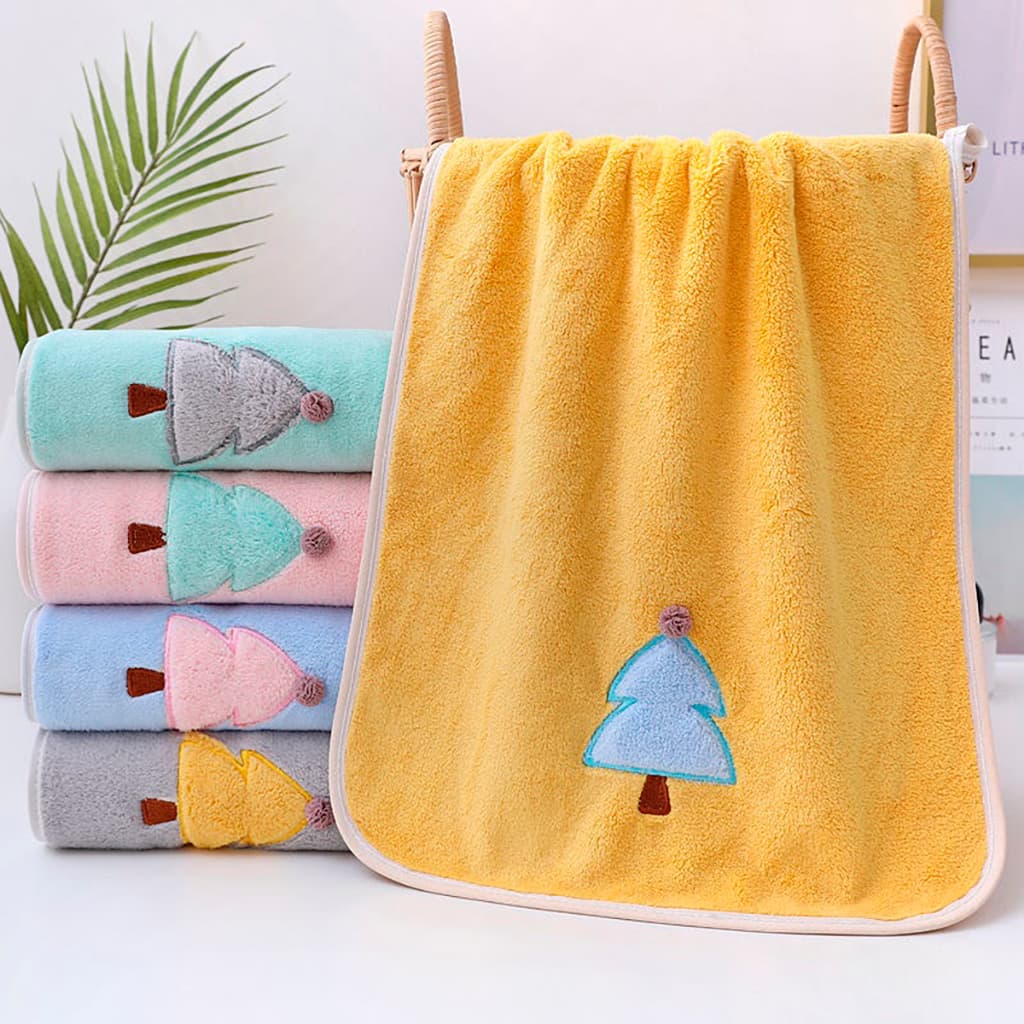 Kit 2pc Toalhas Lela Kids Textura Macia Árvore Infantil