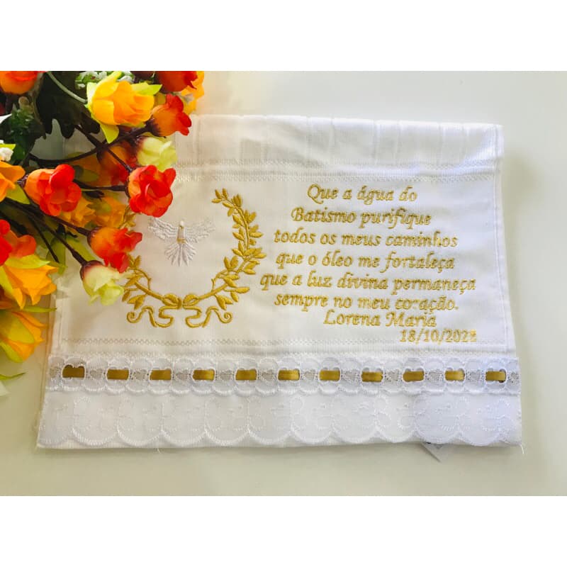 kit com 17 toalhinha para batizado