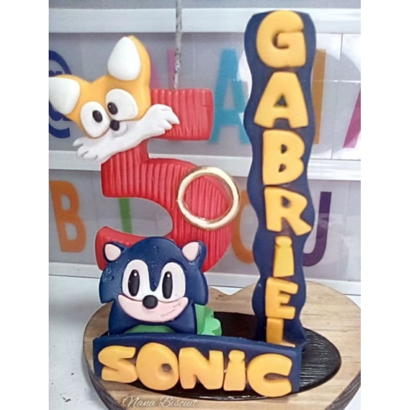 Vela personalizada do sonic