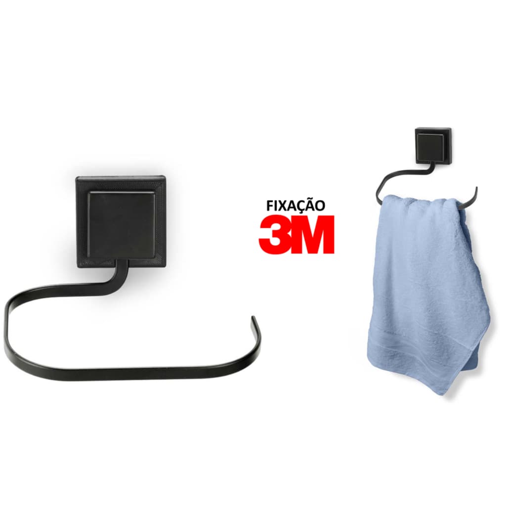 Porta Toalha de Rosto Suporte Fixar Parede Cola 3M