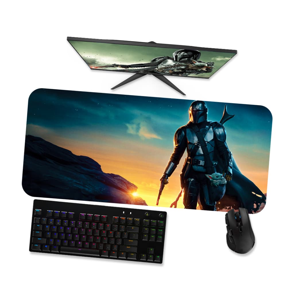Mousepad Mandalorian 1 Din Djarin Speed Costurado Mouse pad Gamer 90x40 70x30 80x40 60x40 45x40