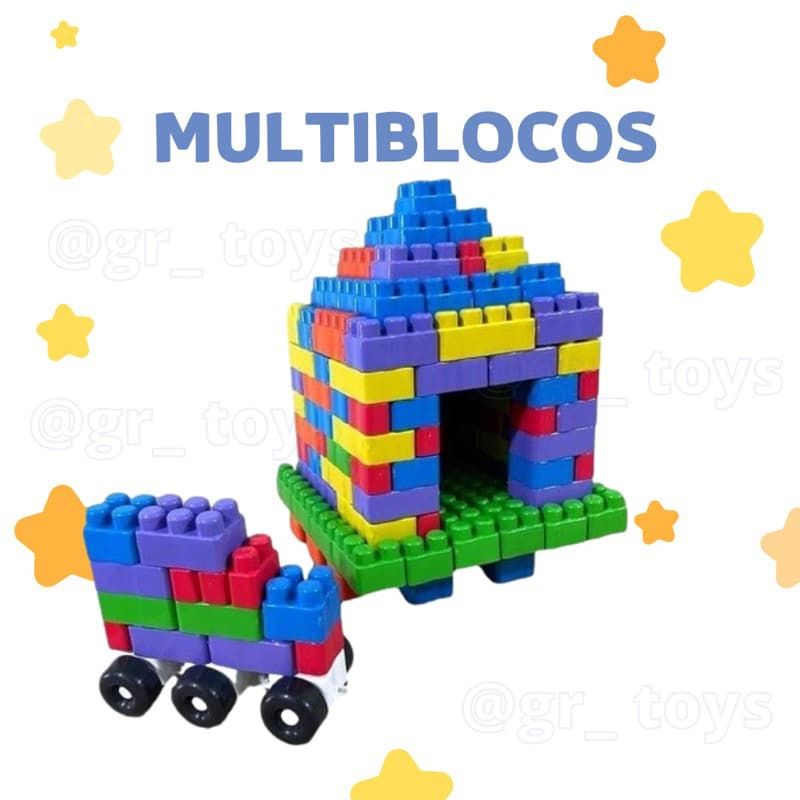 300 Monta Monta infantil  Com Rodinhas Multiblocos Super Coloridos e Educativos