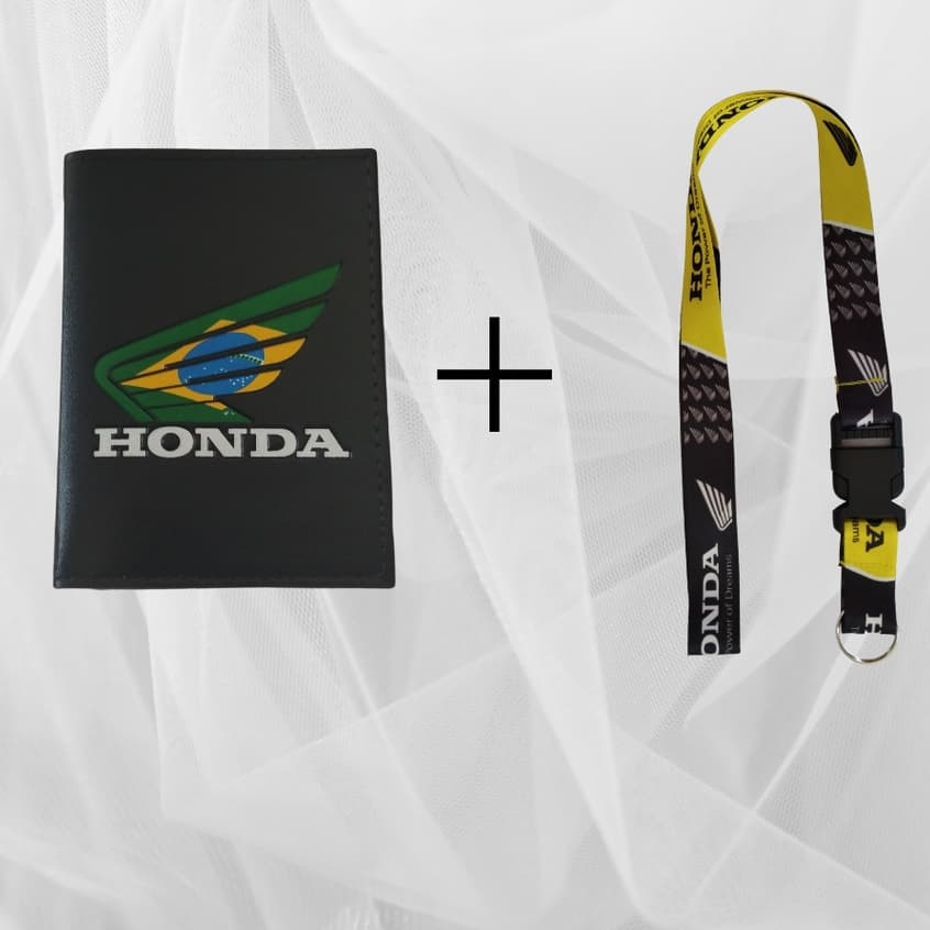 KIT Cordão Para Pescoço Moto Engate Rápido Para Crachá, Mochila + porta documento HONDA MOTO BRASIL