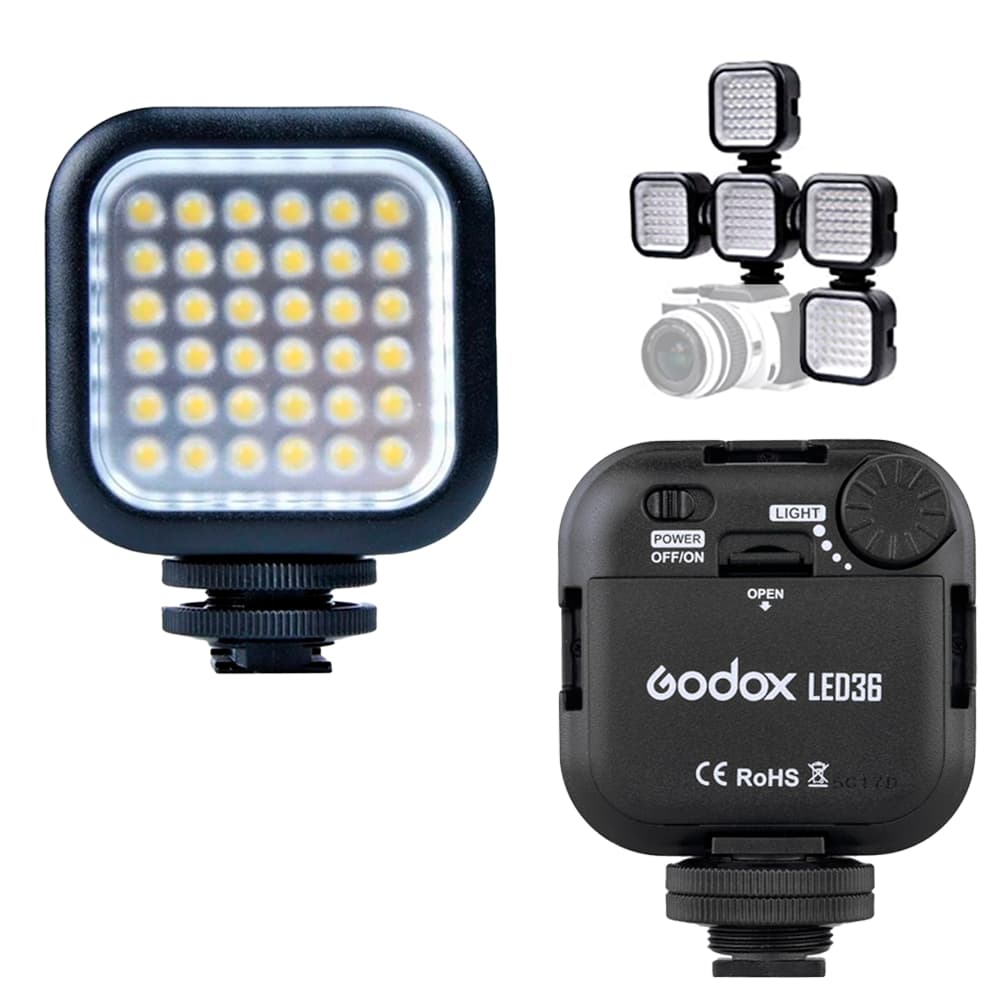 Iluminador de Led Fotográfico Godox Light 36Leds para Fotos e Vídeos