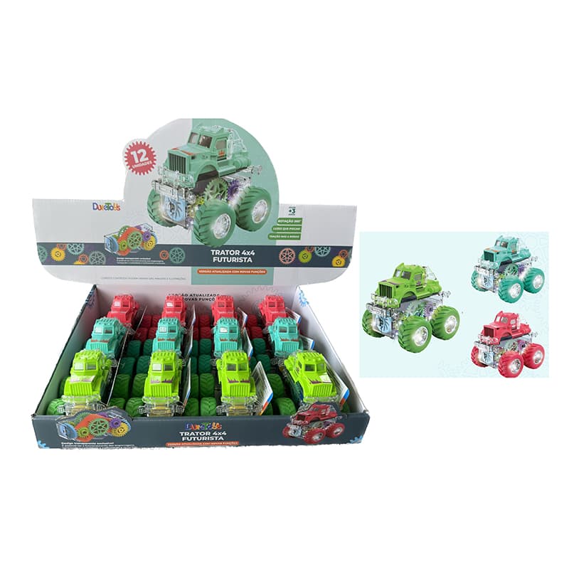 Carrinho de Brinquedo Divertido Radical de Fricção Colorido com Led