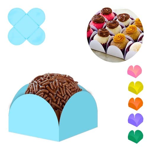 Forminhas P1- 4 Pétalas Lisa Para Doces Enfeites E Decoraçâo De Mesa - 40 Unidades