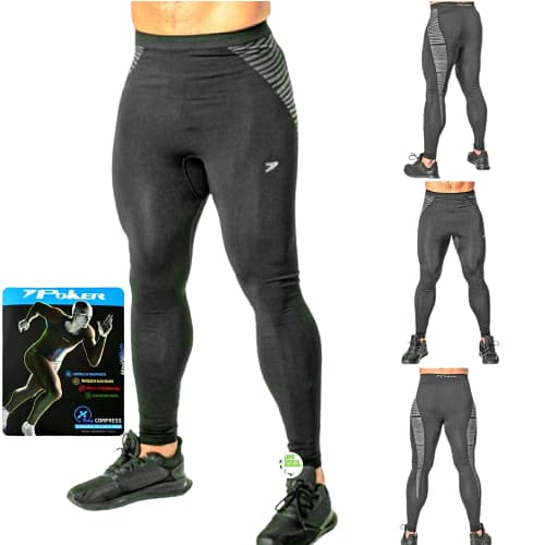 Calça Térmica de Compressão Poker X-Ray Esportes Futebol Volei Atletismo Ciclismo