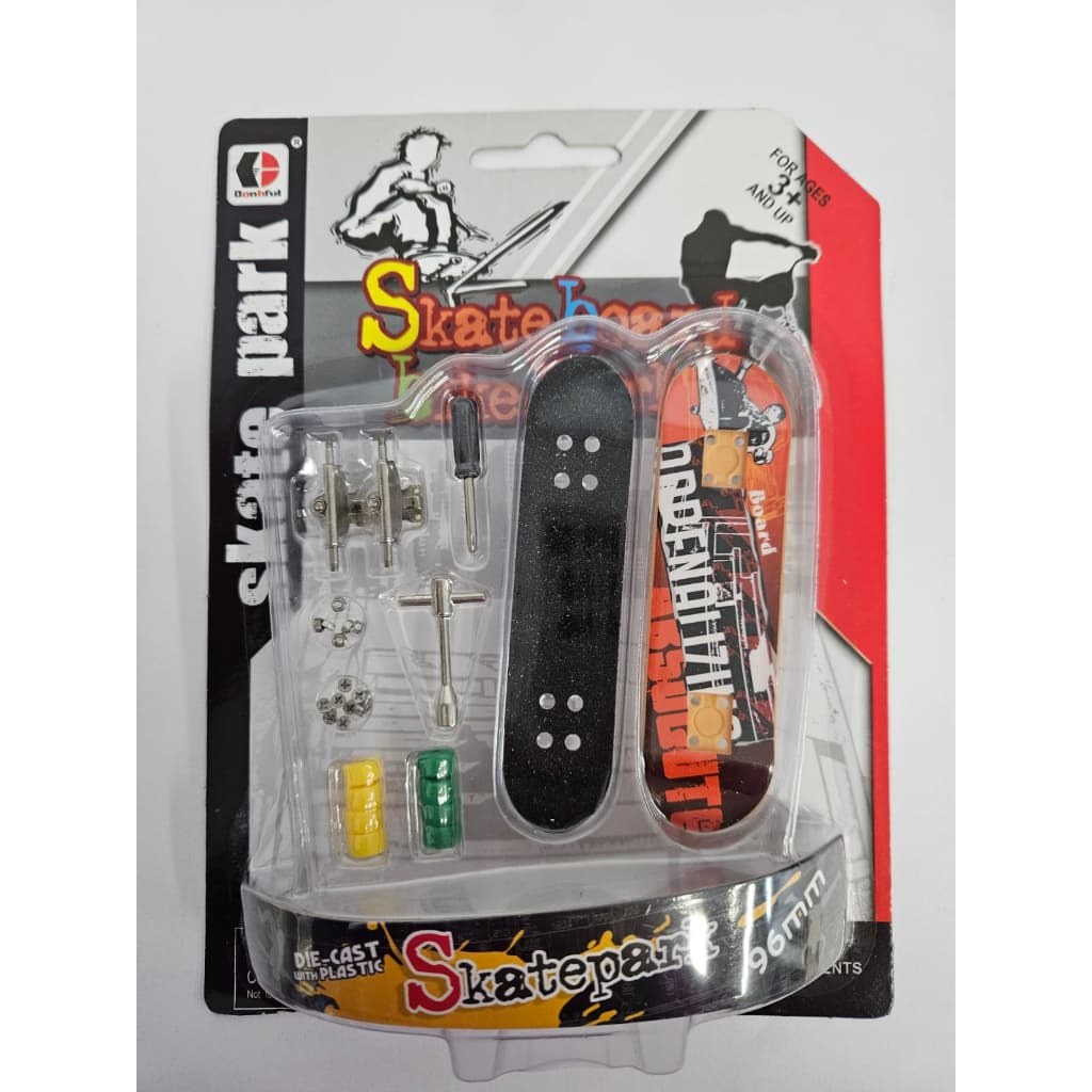 Kit com 5 cartela Skate de dedo ( acompanha 1 skate e uma lixa).