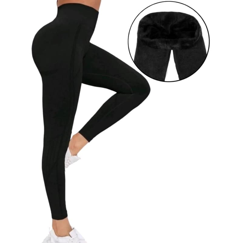 Legging Flanelada, peluciada por dentro, legging térmica cintura alta ideal para academia, pilates