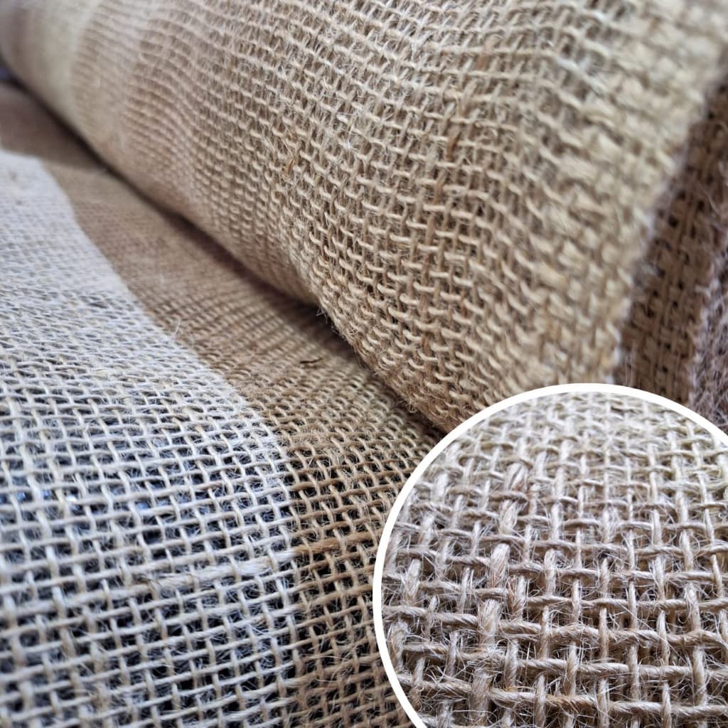 Tela de Juta Natural Aberta P9 50cmx1m 245g/m²