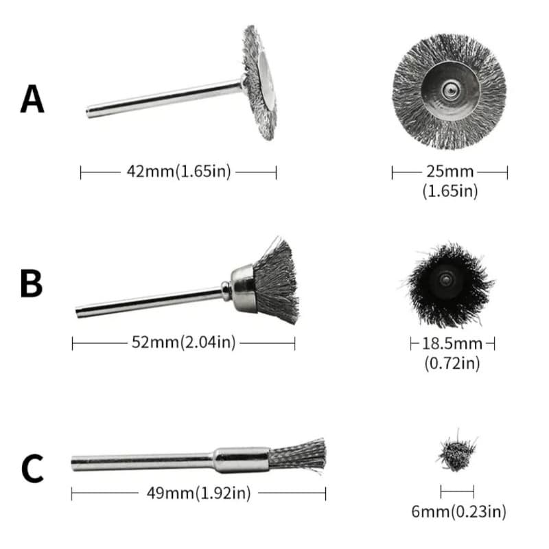 Kit 3 Escovas Da Roda de Fio de Aço Inoxidável ( ESCOLHER EM VARIAÇÕES)
