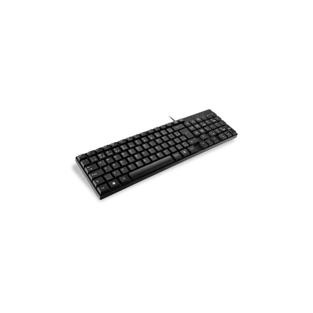 Teclado Com Fio Compacto  Conexão Usb Cabo de 120cm Resistente Água Preto - TC193BU