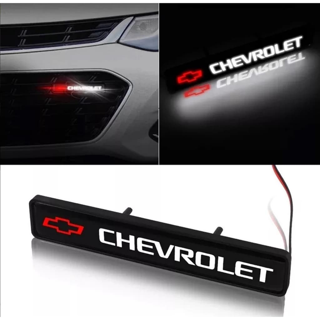 Emblema Luminoso da Grade Compativel com  Chevrolet Cruze Onix Tracker Captiva Spin Cobalt Prisma