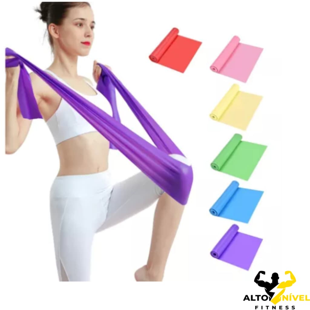 Faixa Elástica Fisioterapia Academia  Exercício Thera Band Funcional Yoga Pilates