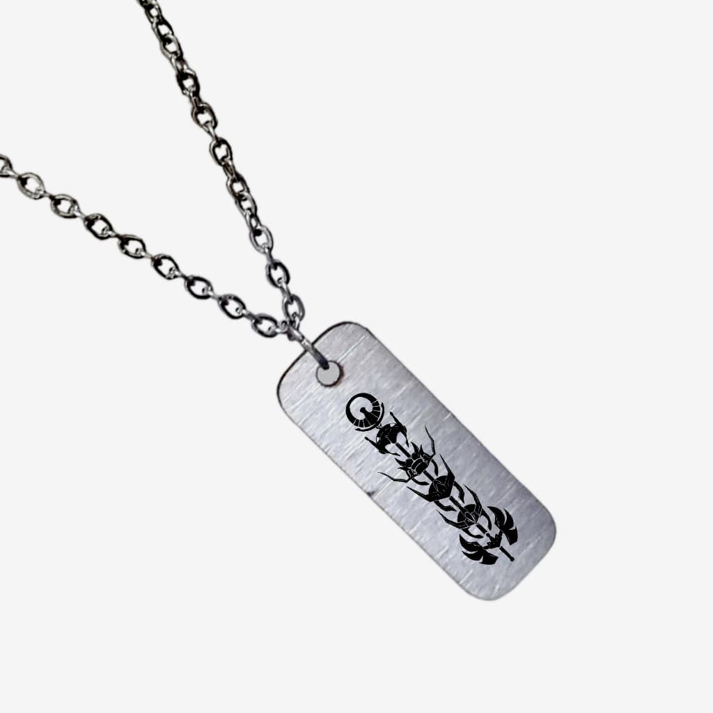 Colar Cordão Anime Desenho Cavaleiros Do Zodíaco Armaduras Corrente Aço Cor Prata Masculino Feminino