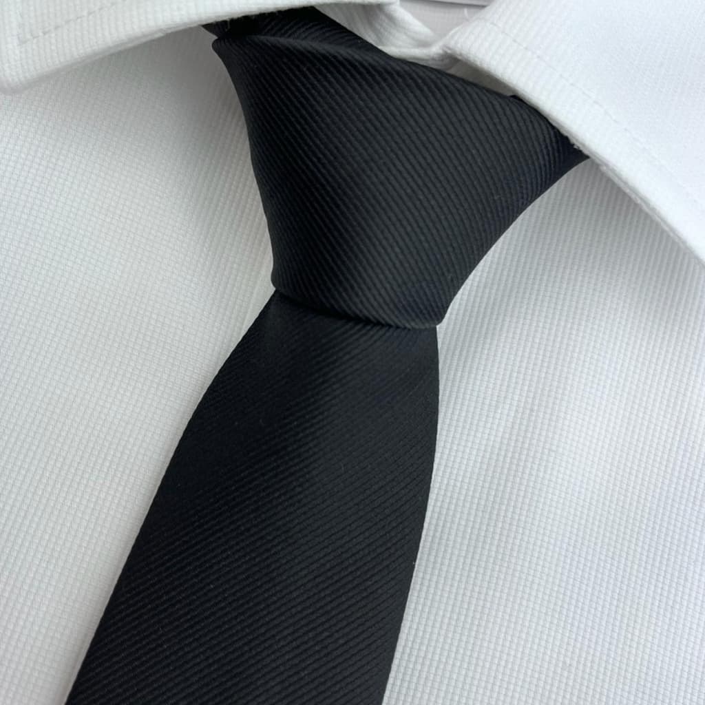 Gravata Preta Slim e Semi Slim Riscadinha e Quadriculada Masculina Para Padrinhos de Casamento
