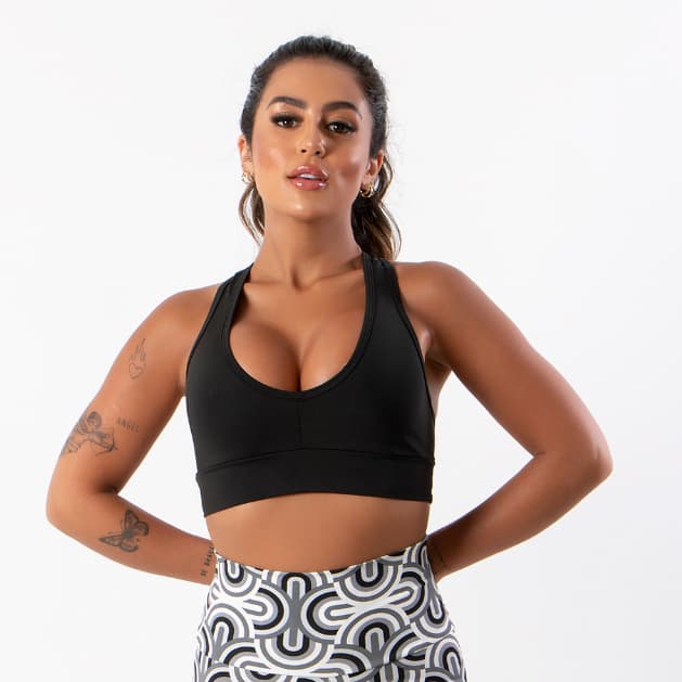 KIT 3 Top Fitness Feminino Nadador Academia