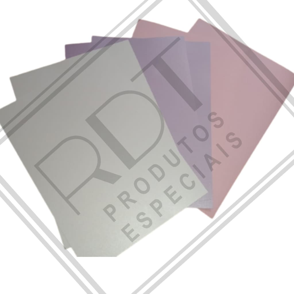 Papel PEROLADO A4 180g 25 folhas rosa e branco