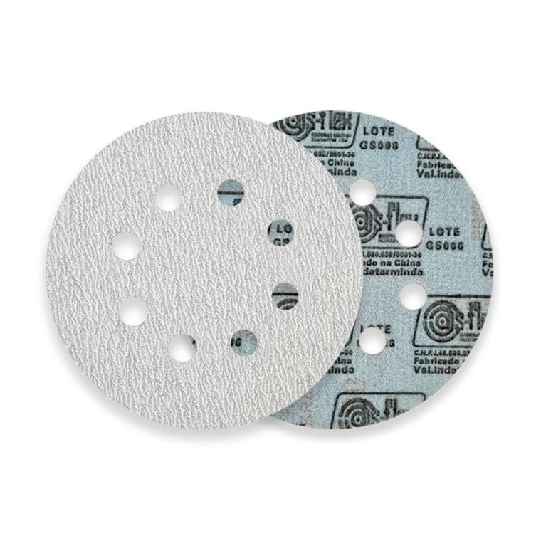 10 Disco de Lixa c/Pluma 125mm 5" Vários Grãos p/Lixadeira Roto Orbital 8 Furos