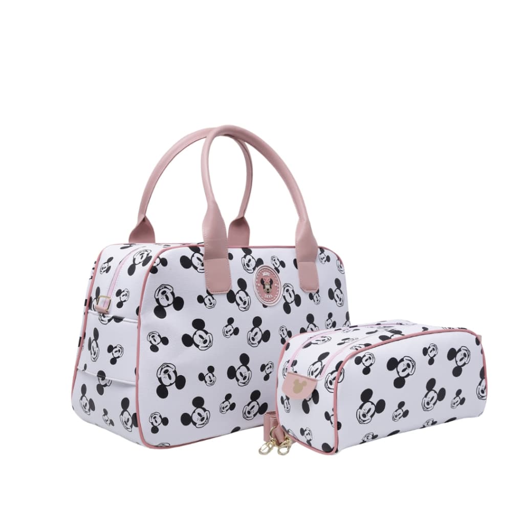 Kit mala e necessaire maternidade infantil menina rosa